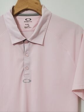 Oakley Hydrolix Golf Polo Shirt Pink Men's Large